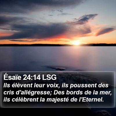 Ésaïe 24:14 LSG Bible Verse Image