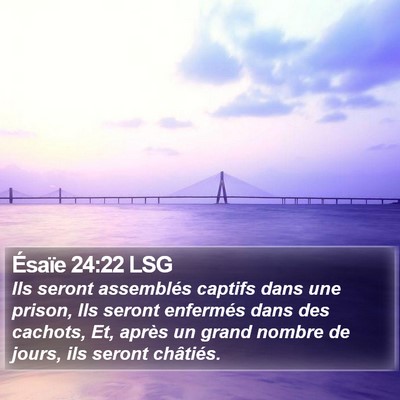 Ésaïe 24:22 LSG Bible Verse Image