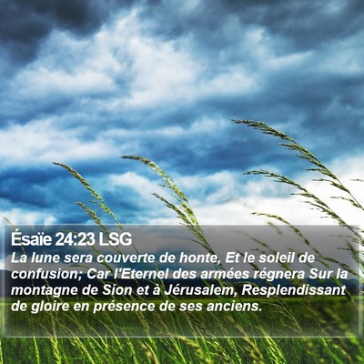Ésaïe 24:23 LSG Bible Verse Image