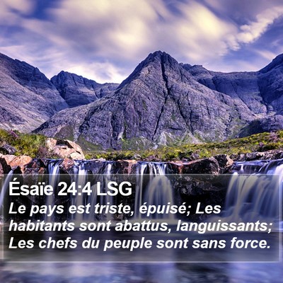 Ésaïe 24:4 LSG Bible Verse Image
