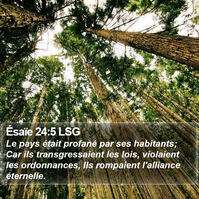 Ésaïe 24:5 LSG Bible Verse Image