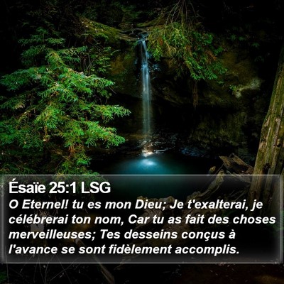 Ésaïe 25:1 LSG Bible Verse Image