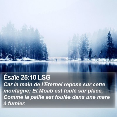 Ésaïe 25:10 LSG Bible Verse Image