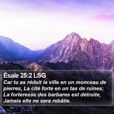 Ésaïe 25:2 LSG Bible Verse Image