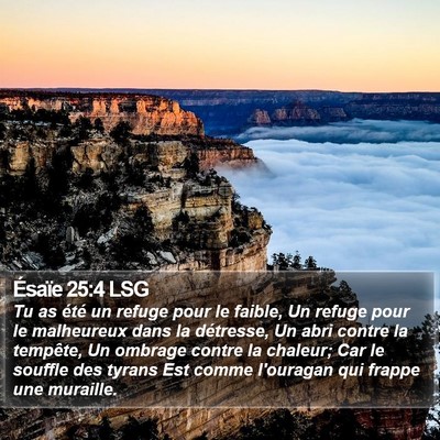 Ésaïe 25:4 LSG Bible Verse Image
