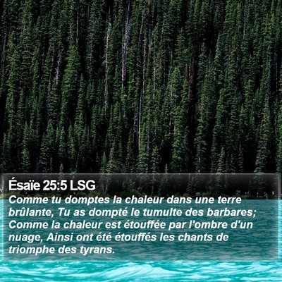 Ésaïe 25:5 LSG Bible Verse Image