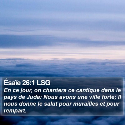 Ésaïe 26:1 LSG Bible Verse Image