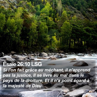 Ésaïe 26:10 LSG Bible Verse Image