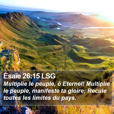 Ésaïe 26:15 LSG Bible Verse Image