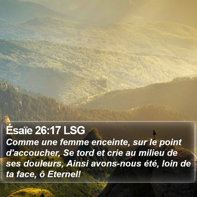 Ésaïe 26:17 LSG Bible Verse Image