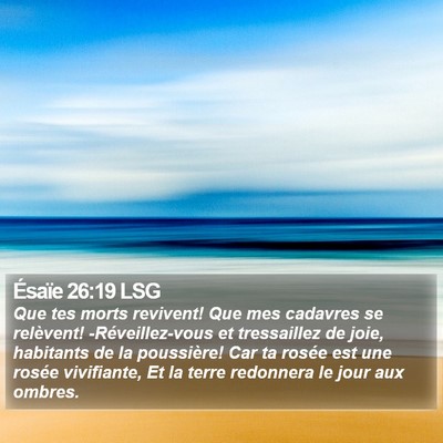 Ésaïe 26:19 LSG Bible Verse Image
