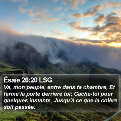 Ésaïe 26:20 LSG Bible Verse Image
