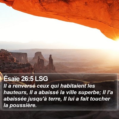 Ésaïe 26:5 LSG Bible Verse Image
