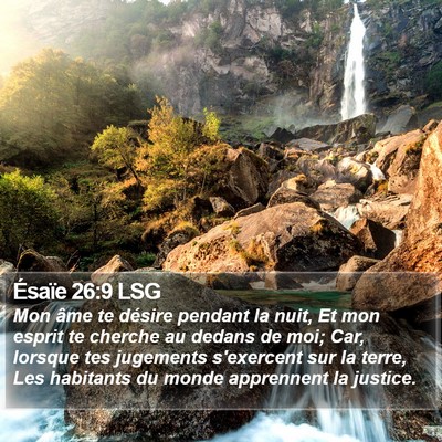 Ésaïe 26:9 LSG Bible Verse Image