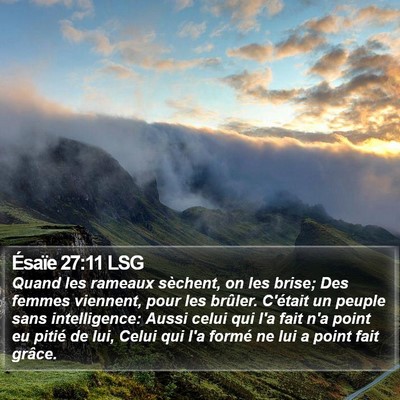 Ésaïe 27:11 LSG Bible Verse Image