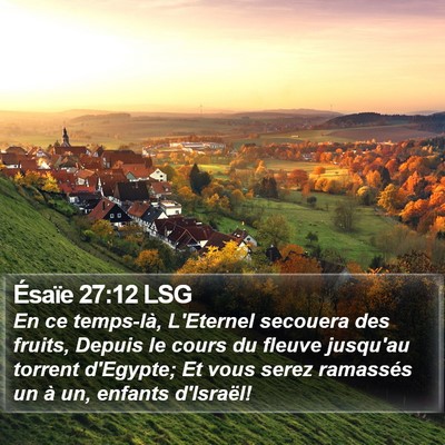 Ésaïe 27:12 LSG Bible Verse Image