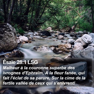 Ésaïe 28:1 LSG Bible Verse Image