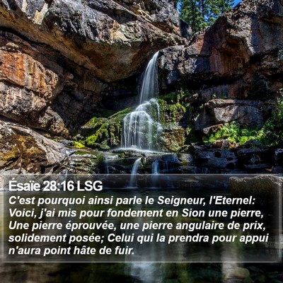 Ésaïe 28:16 LSG Bible Verse Image