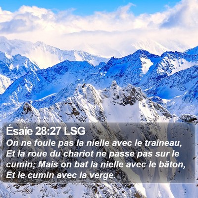 Ésaïe 28:27 LSG Bible Verse Image