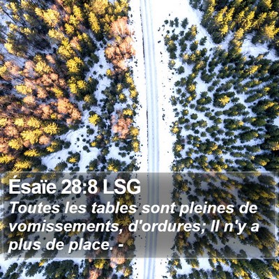Ésaïe 28:8 LSG Bible Verse Image