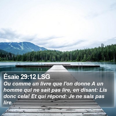 Ésaïe 29:12 LSG Bible Verse Image