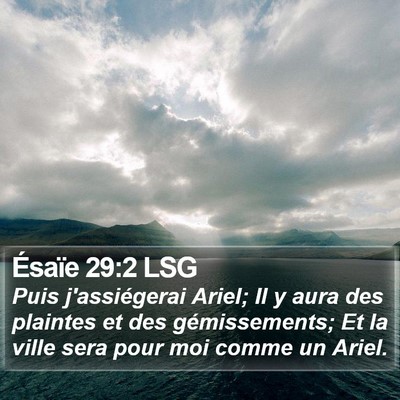 Ésaïe 29:2 LSG Bible Verse Image