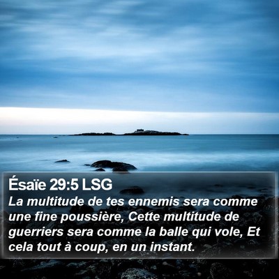 Ésaïe 29:5 LSG Bible Verse Image