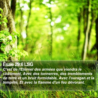 Ésaïe 29:6 LSG Bible Verse Image