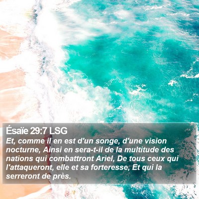 Ésaïe 29:7 LSG Bible Verse Image