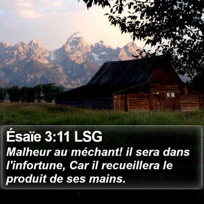 Ésaïe 3:11 LSG Bible Verse Image