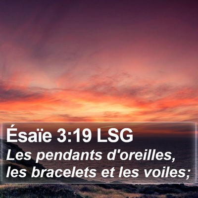 Ésaïe 3:19 LSG Bible Verse Image