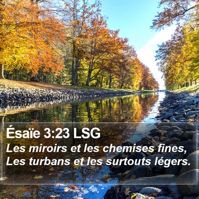 Ésaïe 3:23 LSG Bible Verse Image