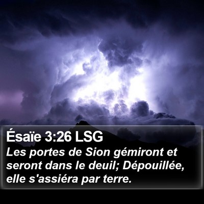 Ésaïe 3:26 LSG Bible Verse Image