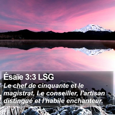 Ésaïe 3:3 LSG Bible Verse Image