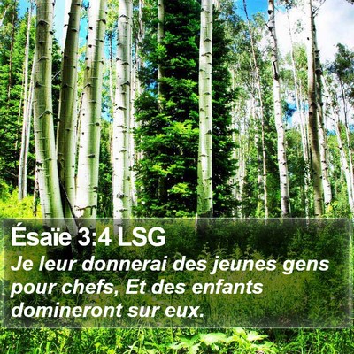 Ésaïe 3:4 LSG Bible Verse Image