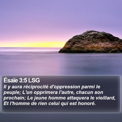 Ésaïe 3:5 LSG Bible Verse Image