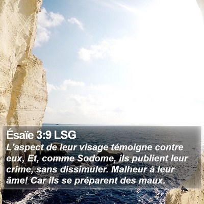Ésaïe 3:9 LSG Bible Verse Image