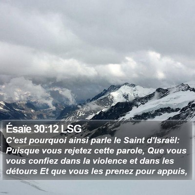 Ésaïe 30:12 LSG Bible Verse Image