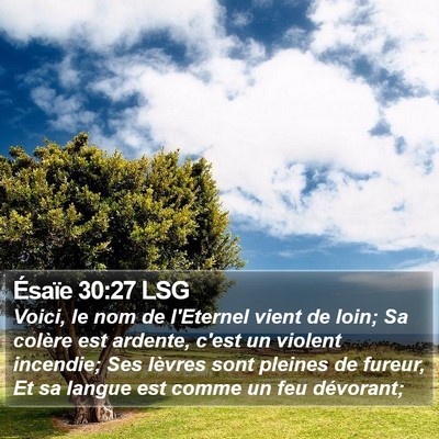 Ésaïe 30:27 LSG Bible Verse Image