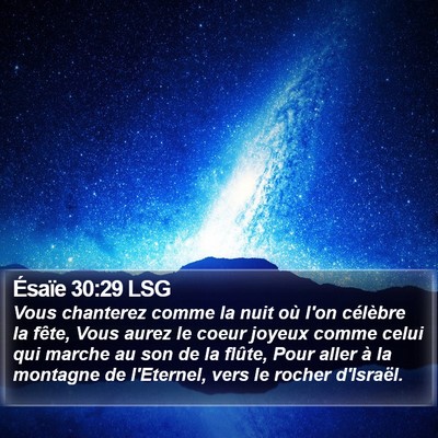 Ésaïe 30:29 LSG Bible Verse Image
