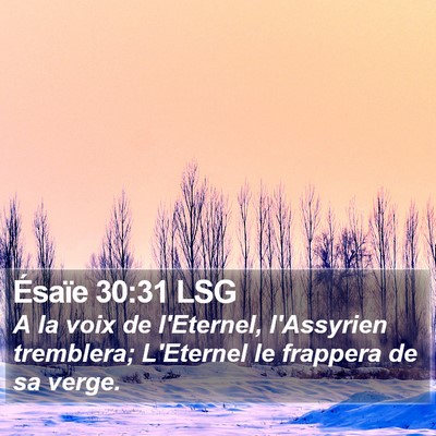 Ésaïe 30:31 LSG Bible Verse Image