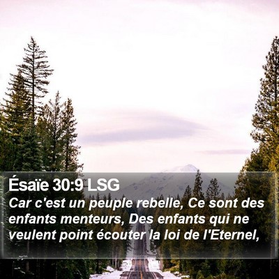 Ésaïe 30:9 LSG Bible Verse Image