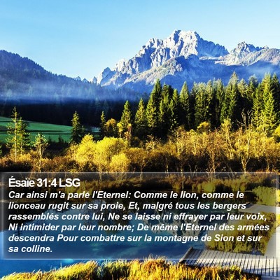 Ésaïe 31:4 LSG Bible Verse Image