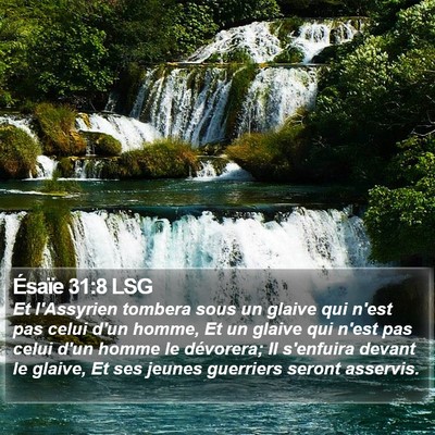 Ésaïe 31:8 LSG Bible Verse Image