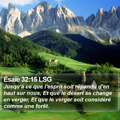 Ésaïe 32:15 LSG Bible Verse Image