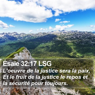 Ésaïe 32:17 LSG Bible Verse Image