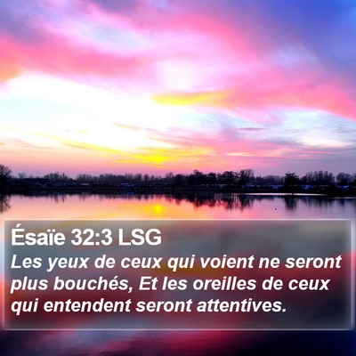 Ésaïe 32:3 LSG Bible Verse Image