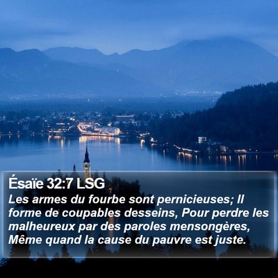 Ésaïe 32:7 LSG Bible Verse Image