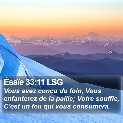 Ésaïe 33:11 LSG Bible Verse Image