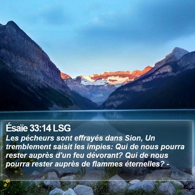 Ésaïe 33:14 LSG Bible Verse Image
